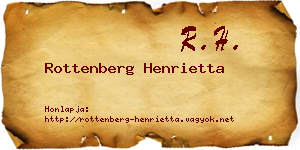 Rottenberg Henrietta névjegykártya