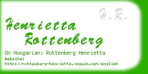 henrietta rottenberg business card